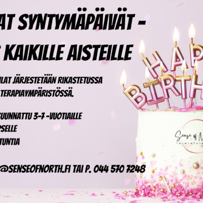 Yrityslahjoitus - Aistikkaat syntymäpäiväjuhlat